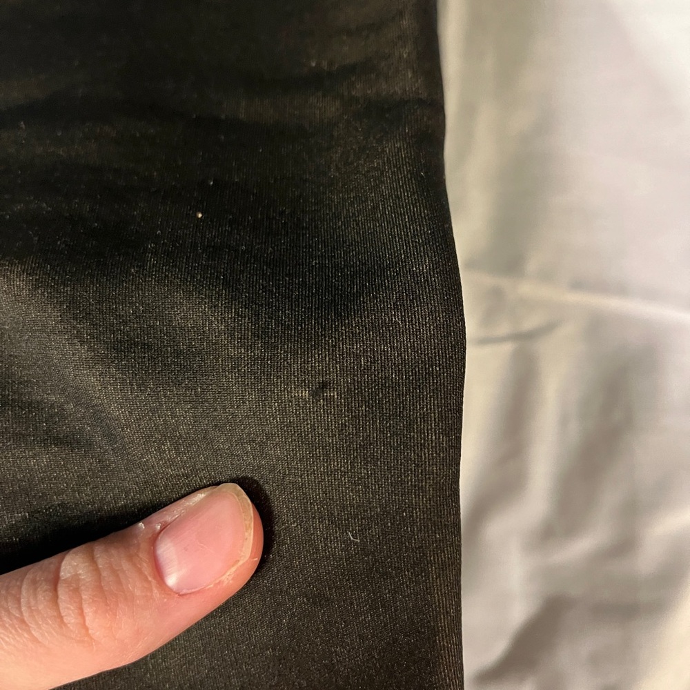 Black Sheer Fleece-Lined Tights, Size XS - Picture 8 of 8